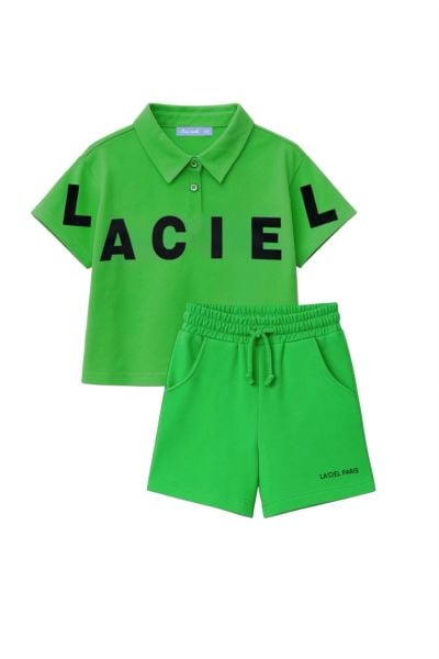 La’ciel Paris yaka detaylı yeşil takım