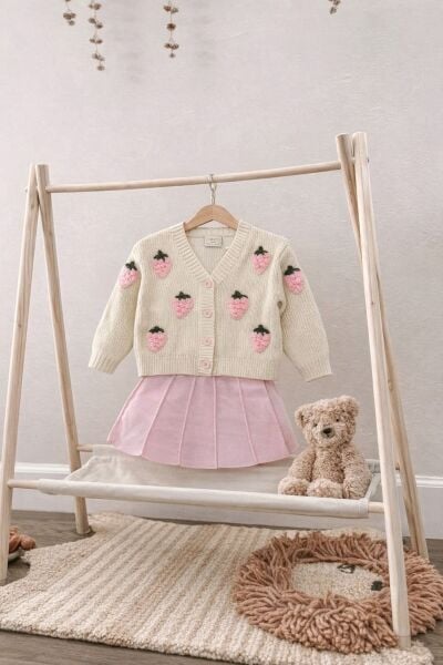 Çilekli Triko takım