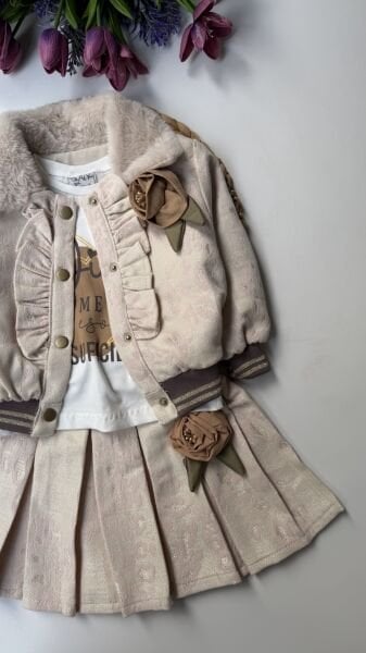 Çıkarılabilir güllü 3lü Set