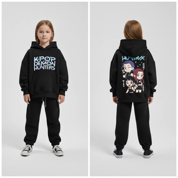 Oversize siyah takım