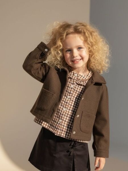 Kaşe ceket şort etekli 3lü Takım