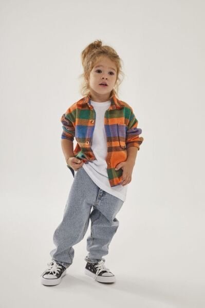 Gömlekli denim takım