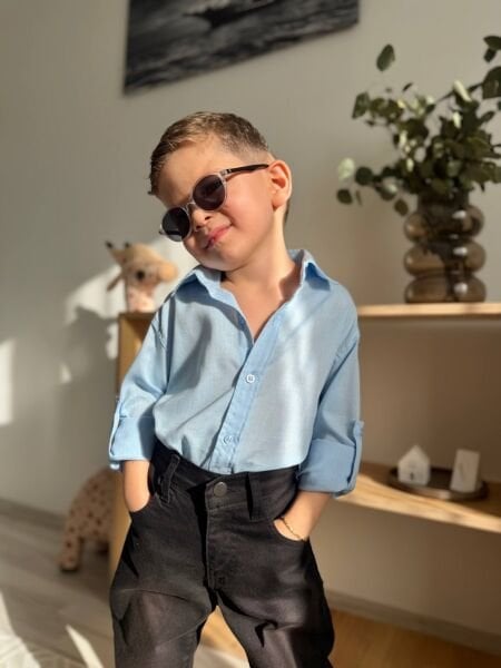 Jean gömlek takım mavi