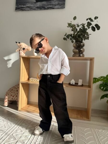 Jean gömlek takım beyaz