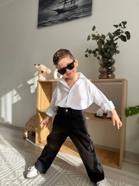 Jean gömlek takım beyaz