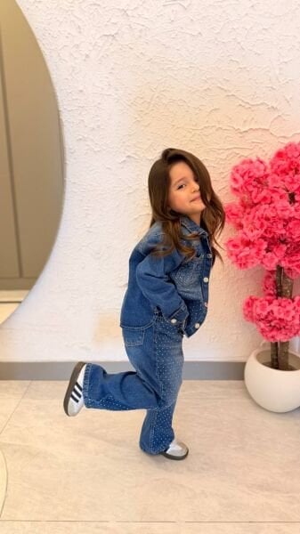 Denim 2li Taşlı Takım