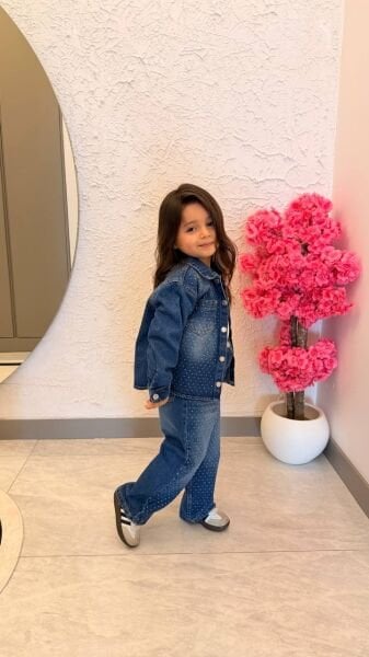 Denim 2li Taşlı Takım