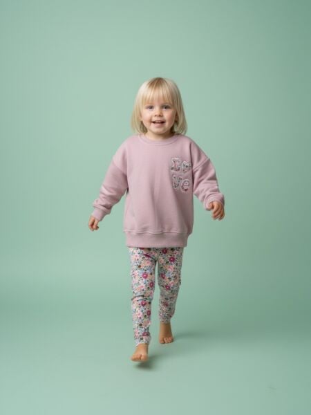 Love çiçekli takım