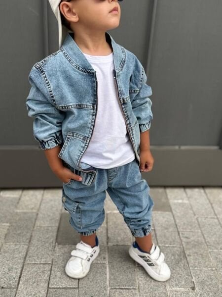 Denim 3’lü set kombin Ön sipariş
