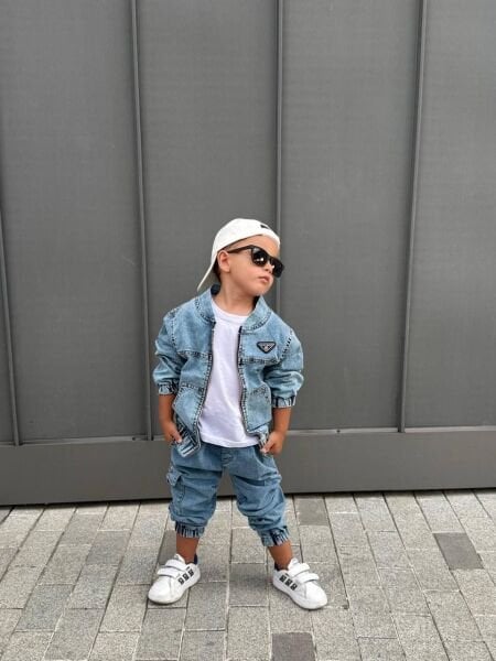 Denim 3’lü set kombin Ön sipariş