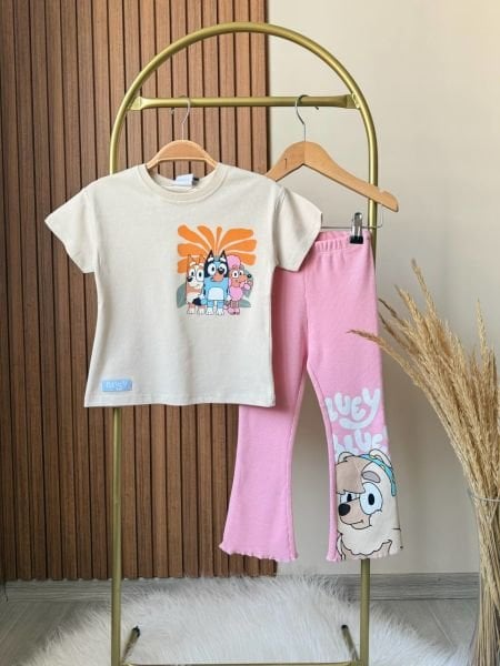 Bluey baskılı takım