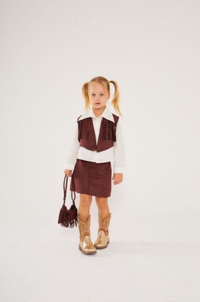 Kovboy takım 4 parça kahve