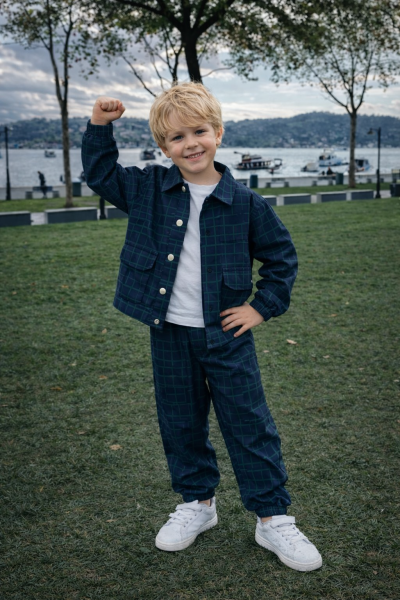 Gömlekli 3lü denim Takım