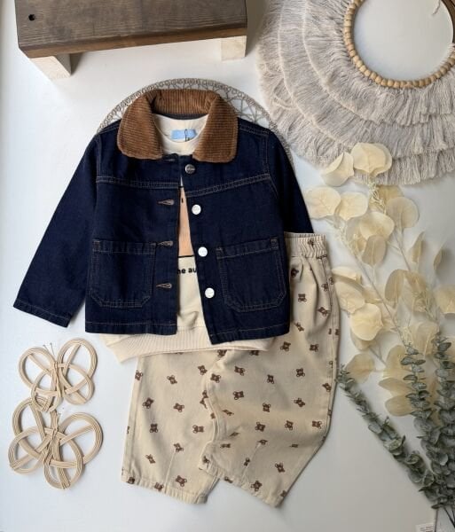 3lü ceket sweet pantolon set