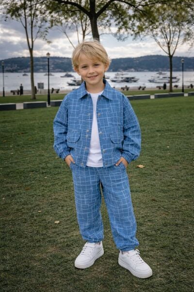 Gömlekli 3lü denim Takım