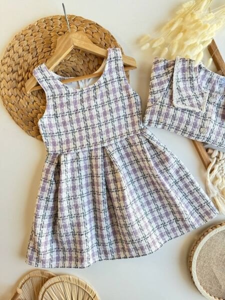 Elbise ceket takım lila