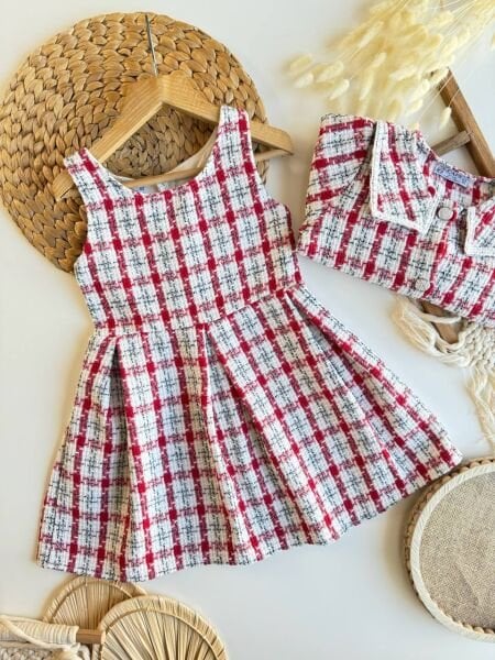 Ceket elbise takım kırmızı