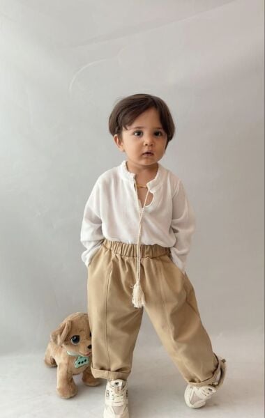 Şile bezi üst & Gabardin Pantolon