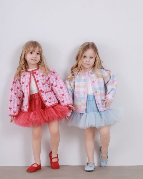 Kapitone ceketli Tütülü Takım Mavi