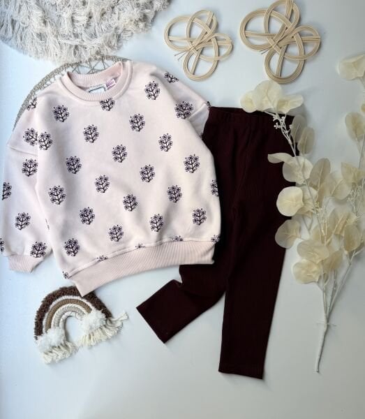 Lavanta detaylı taytlı takım