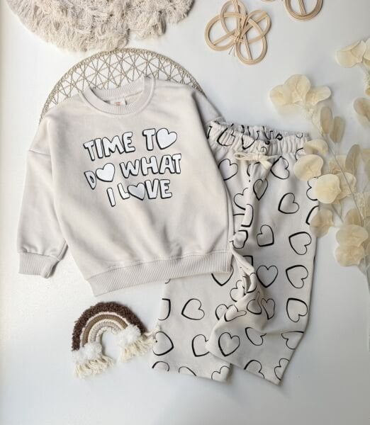 Time kalp baskılı Takım