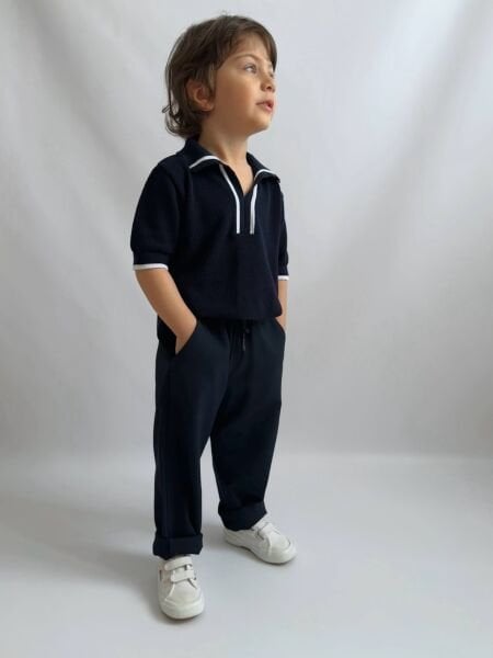 Triko üst & Keten Pantolon Takım