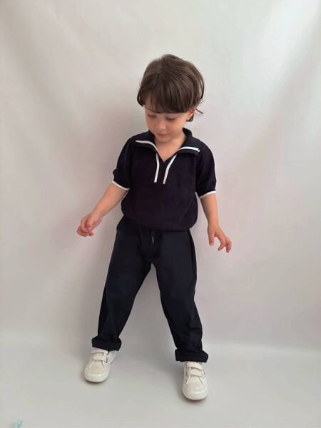 Triko üst & Keten Pantolon Takım