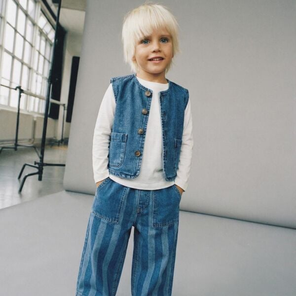 La’ciel Paris yelekli denim takım