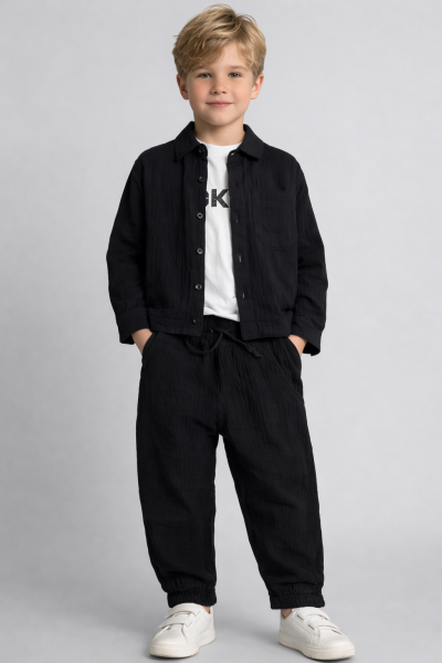 3lü müslin Takım siyah