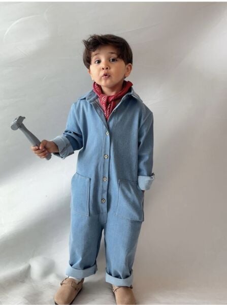 Denim salopet