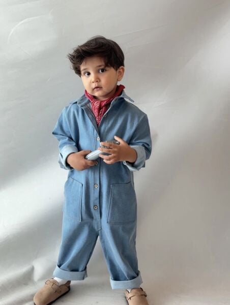 Denim salopet