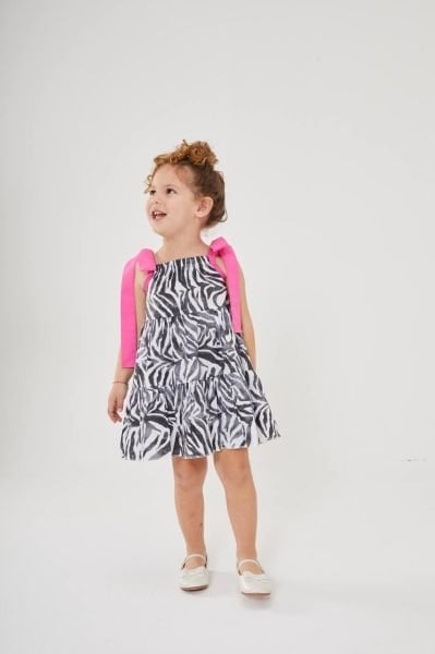 Zebra desenli elbise