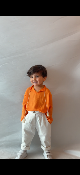 Şile bezi üst beyaz pantolon takım