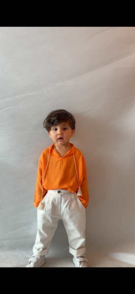 Şile bezi üst beyaz pantolon takım