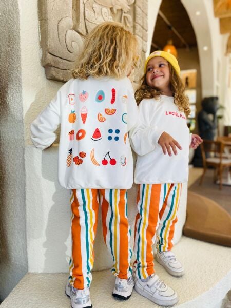 Unisex çizgili takım