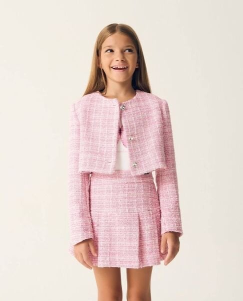 Dokuma pembe 3lü takım