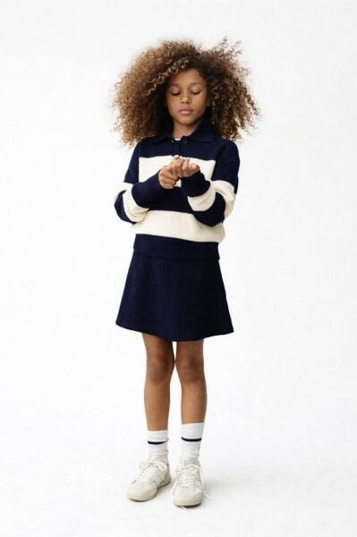 Triko etekli Takım Lacivert