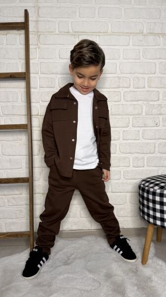 3lü cotton Takım kahve