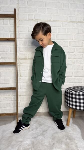 3lü Cotton Takım yeşil