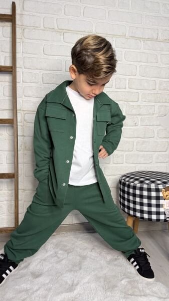 3lü Cotton Takım yeşil