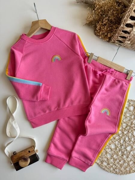 Şeker pembe gökkuşağı takım