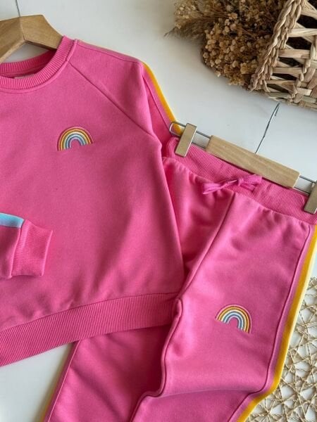 Şeker pembe gökkuşağı takım